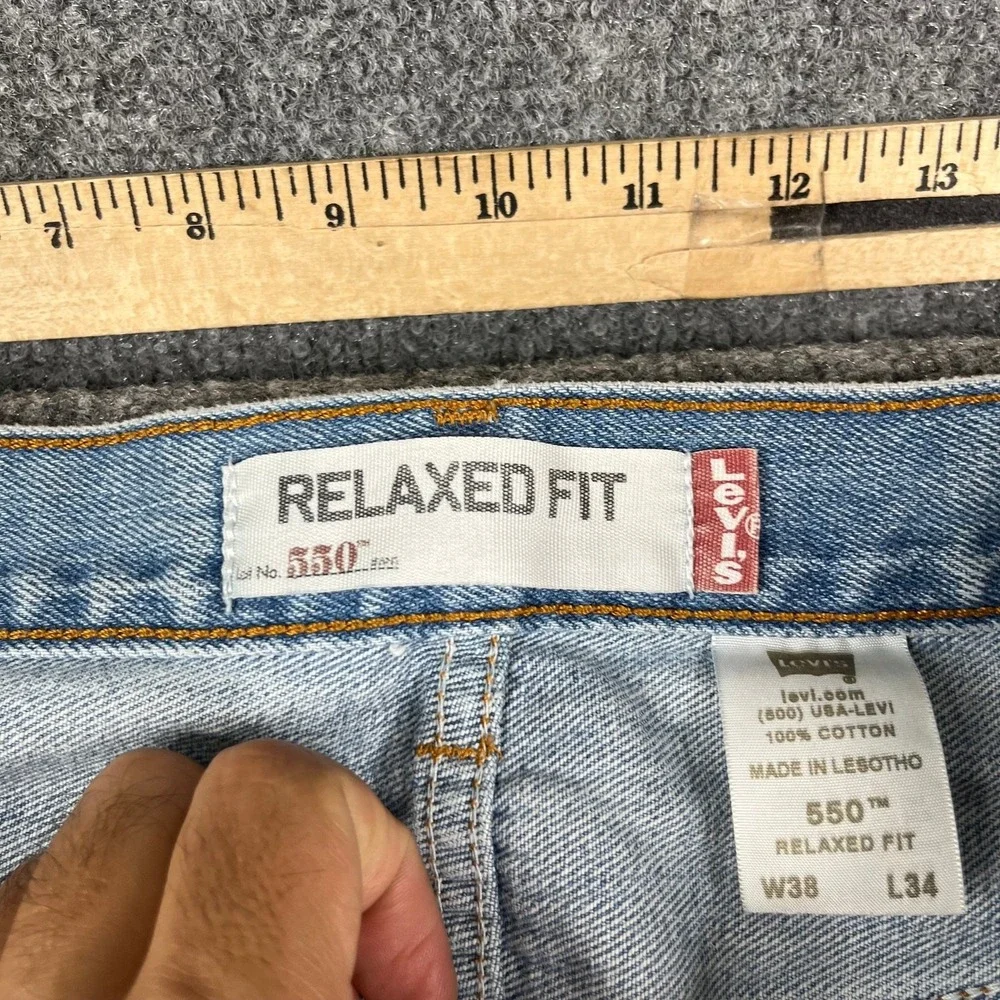 Levis 550 Jeans Mens Size‎ 38x34 Blue Relaxed Fit Tapered Leg Classic